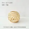 Coleção de Tecelagem de Bambu Artesanal DIY Tecelagem Pingente de Carro de Bambu Cabide de Porta Acessórios com Materiais Florais Decorativos