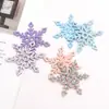 Accesorios Navideños Transfronterizos de Copo de Nieve Hueco, Materiales Hechos a Mano para DIY, Accesorios para el Cabello de Tela No Tejida, Decoraciones de Moño, Adornos de Copo de Nieve