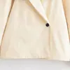 AliExpress transfronterizo Primavera 2026 Nuevo Top Casual Elegante Holgado para Mujer Color Blanco Crema Cuello Solapa 3811242