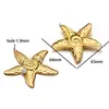 Colgante de Acero Inoxidable con Forma de Estrella de Mar y Flor de Caracola para Pendientes DIY, Accesorios de Joyería al por Mayor