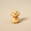 Llavero Colgante de Perro Teddy Tallado en Madera Hecho a Mano Accesorio de Mochila Cachorro Lindo de Dibujos Animados Regalo para Compañeros de Clase