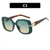 Gafas de sol cuadradas de montura grande a la moda para mujer Gafas de sol europeas y americanas Gafas de sol anti-UV Sombrilla de moda