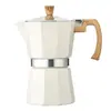 Cafetera Moka Transfronteriza Spot Versión Mejorada Octogonal de Aluminio Procesado Finamente Cafetera Moka Italiana Clásica Utensilios de Café