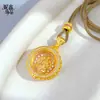 Tienda de Oro Mismo Estilo Amarillo Dios de la Riqueza Caja Gau Colgante Estilo Dinero Antiguo Chino Accesorio de Moda Collar Colgante Amarillo de la Fortuna Venta al por Mayor