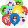 Traje de fiesta de Toy Story bandeja de papel desechable vaso de papel servilleta mantel bandera para jalar suministros para la decoración del ambiente de cumpleaños