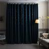 Tela Lisa Gruesa Blackout para Cortinas Proyecto Hotel Color Sólido Lino Moderno Minimalista Tela para Cortinas de Estrellas Huecas