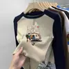 Camada Base Casual Infantil Raglan Manga Longa Outono Inverno Novo Estilo De Rong Camiseta Gola Redonda Menino Pequeno Roupa Íntima Top Felpudo