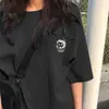 Camisetas Masculinas e Femininas de Manga Curta Estilo Coreano em Seda Leite Estampadas Verão 2026 Novidade Roupa de Casal Versátil Casual