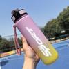 Taza Deportiva de Plástico con Ventosa Transfronteriza de 1000 ml (32 oz) Amazon, Taza Espacial Graduada Mate para el Cabello