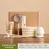 Novo Conjunto de Chá Matcha Donut Tigela de Matcha Conjunto de Café da Manhã Latte com 100 Peças Item Quente Transfronteiriço
