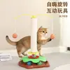 Tabla Rascadora Vertical de Sisal y Estructura de Escalada para Gatos Combo, Duradera y que No Suelta Pelo, Juguete para Gatos, Poste Rascador, Plataforma Giratoria, Suministros de Tabla para Uñas de Gato