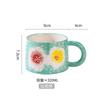 Caneca de Cerâmica Embossada Pintada à Mão para Uso Doméstico, Caneca Criativa para Café da Manhã, Caneca de Café Estilo Fresco, Caneca de Desenho Animado para Presente