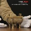 Campana Decorativa de Bronce Feng Shui para Atraer Riqueza para Decoración de Sala de Estar en Casa, Quemador de Incienso de Cobre, Decoración de Oficina, Artesanía Estilo Chino Nuevo Campana de Cuatro Patas