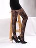 Meias arrastão jacquard com recortes estilo Ins, meias-calças coloridas com visual sexy e elegante, mesmas usadas por celebridades da internet Douyin, Meias arrastão 603