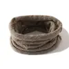Gorro de Cuello de Punto Hueco de Color Sólido 35% Cachemira Bufanda Pequeña Versátil Calentador de Cuello Deslizante Capa Exterior Protector de Cuello Cálido Cuello Falso