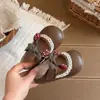 Zapatos Lindos de Princesa para Niñas 2026 Otoño Nuevos Zapatos Planos Mary Jane Retro para Niños Zapatos de Cuero de Suela Suave a la Moda para Niñas