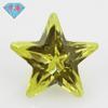 Huagang Gema Estrella de Cinco Puntas Zircón Amarillo Oliva Piedra Desnuda Colorido Cuenta Suelta Anillo Incrustación Joyería con Piedra