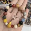 Pulseira de Contas de Sementes Putuo Mountain Dezoito para Mulheres, Pulseira de Contas de Bodhi Dezoito Sementes Multi-Tesouro Buda, Pulseira de Contas de Sementes Dezoito Portátil para Proteção