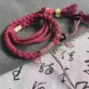 Pulsera de Gasto Shangui Estilo Chino Doble Capa Étnica Estilo Tibetano Tejida a Mano Cuerda de Mano Pulsera de Pieza de Mano Estilo Nacional para Pareja Paz