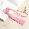 Padrão de Nuvem Pingente Artesanal com Borla DIY Nó Chinês Decoração para Carro Acessórios de Vestuário Materiais Têxteis Borla de Cor Única