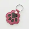 Llavero de Cuero PU para Recoger Pelo de Mascota Transfronterizo Láser Colección Conmemorativa Bolsa de Almacenamiento de Pelo con Forma de Garra de Gato