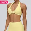 Direto da Fábrica Europeu e Americano Mais Vendido Sutiã de Yoga Feminino com Decote Halter Roupa Íntima Fitness Roupa Íntima Esportiva Sexy Sutiã 52764