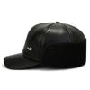 Sombrero de cuero para personas de mediana edad y mayores, gorra de invierno para hombre, gorra de béisbol con visera antigua, forro polar cálido y protección para los oídos para papá y abuelo.