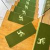 Alfombrilla para Escalones Adhesiva sin Pegamento Alfombra para Escaleras Alfombrilla para Escaleras de Casa Piso de Madera Maciza Antideslizante Silenciosa Alfombrilla para Pies Luminosa