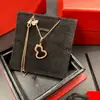 Collar de Calabaza Perla Kirin para Mujer Chapado en Oro Rosa de 18k Clavícula Ónix Rojo Fritillaria Blanca Malaquita Colgante