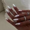 Simple Nuevo Recubierto Wear Armor Europeo y Americano Transfronterizo Color Sólido Uñas Postizas Almendra Corto Wearable Nail Armor
