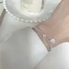 Pulsera de plata de ley s925 estilo coreano estilo coreano de alta gama sentido de la minoría sentido del color cara sonriente con cuentas 2023 nuevo para mujer
