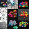 Contas Coloridas para Bicicleta Decoração de Raios de Bicicleta Flor de Raio Bola Flor de Raio Bicicleta Infantil Bola de Plástico para Raio