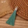 Tampa Prateada com Padrão 6cm com Pingente de Pequena Borla Acessórios para Roupa Decoração de Borla Estilo Chinês