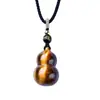 Collar de calabaza de piedra Ojo de Tigre Amarillo Joyería de cristal Lu médico celestial Doctor médico celestial Colgante de calabaza Buda para hombres y mujeres