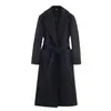 Chaqueta Exterior de Lana Mezclada de Longitud Media para Mujer Estilo Europeo y Americano Otoño 2025 11829