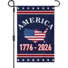Bandeiras de Jardim para o Dia da Independência Estampa em Linho Decoração Externa para Quintal Bandeiras Pequenas Americanas Dupla Face Atacado