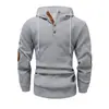 Otoño e Invierno Nuevo Sudadera con Capucha Jacquard de Color Puro para Hombre Europea y Americana Transfronteriza Suelta Deportiva Casual Top Chaqueta
