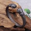 Múltiples opciones disponibles: Guangdong Qixiang Joyería Acero de Titanio Calavera Hombres Pulsera Abierta Vintage Joyería para Hombres Venta al por Mayor