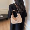 Bolsa de Peluche Nueva Otoño e Invierno 2025 Bolso de Mano de Piel Sintética de Visón Estilo Coreano Moda Bolso Cruzado Bolso de Piel Sintética