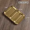 Plato Retro para Barbacoa de Acero Inoxidable 304 con Compartimentos, Plato para Snacks, Plato Especial para Restaurantes de Barbacoa, Plato para Condimentos, Plato Todo en Uno para Salsas