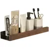 Estante de Almacenamiento para Baño Colgante de Pared Baño Inodoro Lavabo Sala de Estar Agujero en la Pared Estante de Almacenamiento sin Agujeros Estante de Tocador de Madera Maciza
