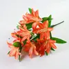 10 lirios artificiales, perfectos para decoraciones de bodas, arreglos festivos y decoración del hogar/sala de estar; venta al por mayor desde la fábrica de origen