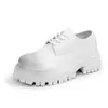 Zapatos Derby con Suelas Gruesas y Aumento de Altura para Hombre, Otoño 2026 Nuevos Zapatos de Cuero Bajos con Punta Ancha, Zapatos Casuales Juveniles