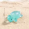 Paisaje en miniatura, tortuga brillante y con lentejuelas creativas que brillan en la oscuridad, decoración DIY, accesorio de bolsa sorpresa, adorno pequeño