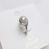 Origen Anillo de Perlas Personalizado Anillo de Perlas de Agua Dulce a la Moda Anillo de Zirconia Anillo para Mujer Cobre Blanco Chapado en Oro Transmisión en Vivo Natural