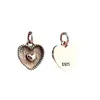 Moda Coreana Retro Colgante de Corazón de Melocotón de Plata Tailandesa Plata S925 Colgante de Corazón en Forma de Corazón Pulsera de Cuerda Trenzada con Cuentas DIY