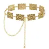 Cadena de cintura para mujer, cinturón decorativo fino, simple y versátil, combina con vestidos, cadena de hierro estilo étnico plateado, cinta para falda con borla