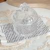Tarro de azúcar de cristal transparente con relieve de corona, tarro vintage para guardar joyas, tarro para guardar joyas de boda, tarro para guardar hisopos de algodón con tapa