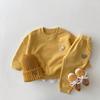 Ins Explosiones Invierno Bebé Coreano Bordado Cabeza de Oso Color Caramelo Sombrero de Lana para Niños y Niñas Sombrero Cálido de Cuello Alto para Bebé