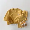 Sombrero cálido de lana para bebé de invierno, sombrero tejido para bebé que combina con todo, color caramelo, para niños, grueso, coreano, casual, a la moda